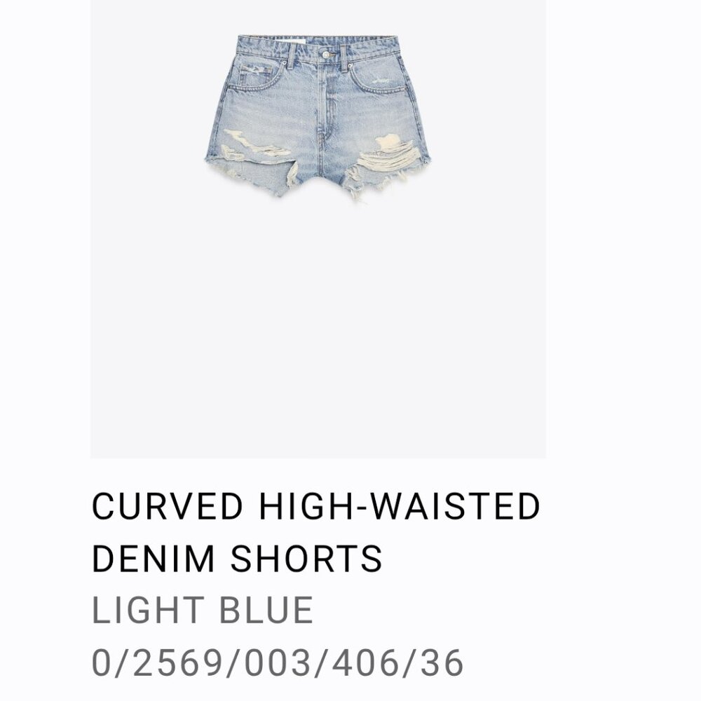 Zara jean shorts